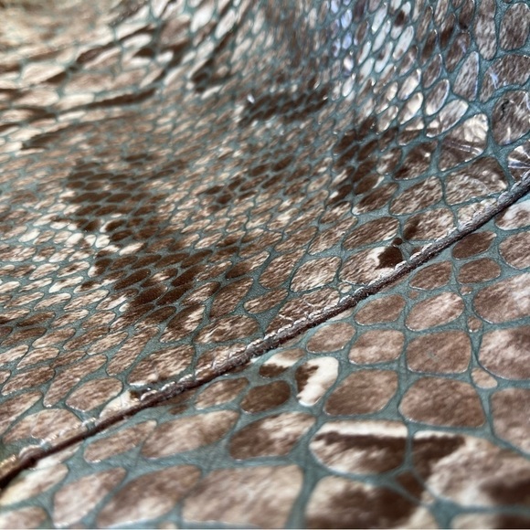 Roberta Gandolfi Leather Python Print Laced Sides tote bag - Picture 9 of 15